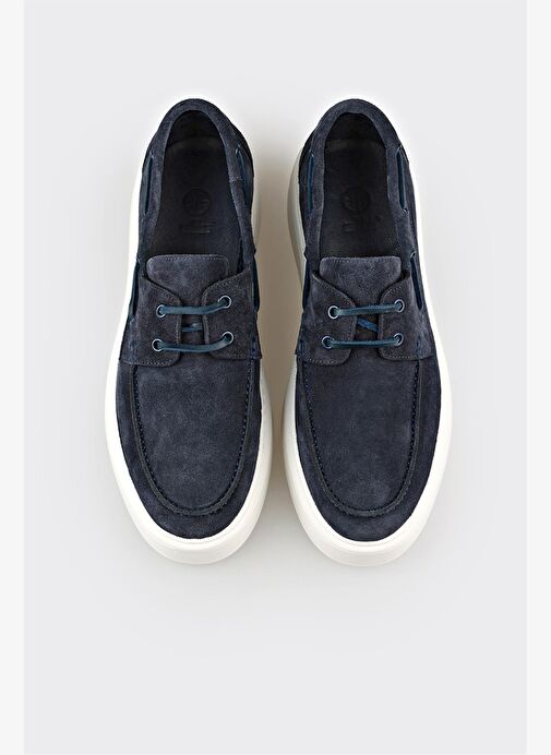 Mavi Deri Erkek Günlük Ayakkabı - Görsel 8