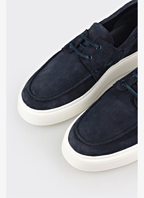 Mavi Deri Erkek Günlük Ayakkabı - Görsel 9