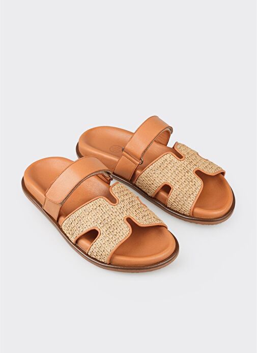 Naturel Kadın Düz Terlik - Görsel 3