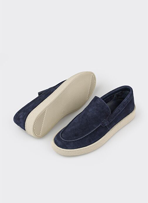 Lacivert Deri Erkek Günlük Ayakkabı - Görsel 4