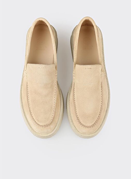 Bej Deri Erkek Günlük Ayakkabı - Görsel 9