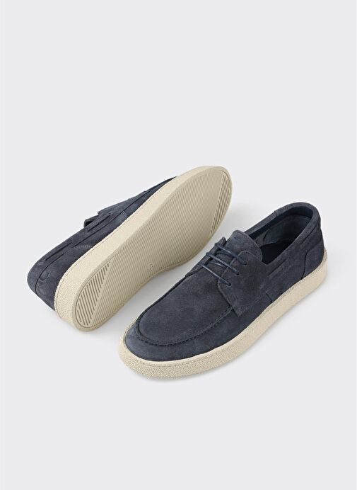 Mavi Deri Erkek Günlük Ayakkabı - Görsel 6