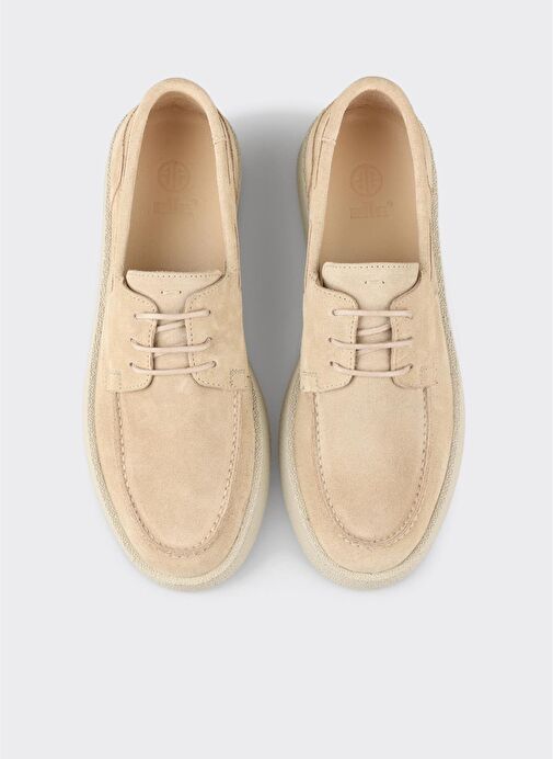 Bej Deri Erkek Günlük Ayakkabı - Görsel 5