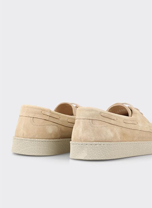 Bej Deri Erkek Günlük Ayakkabı - Görsel 6