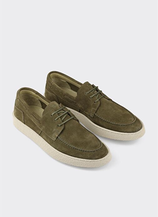 Yeşil Deri Erkek Günlük Ayakkabı - Görsel 3