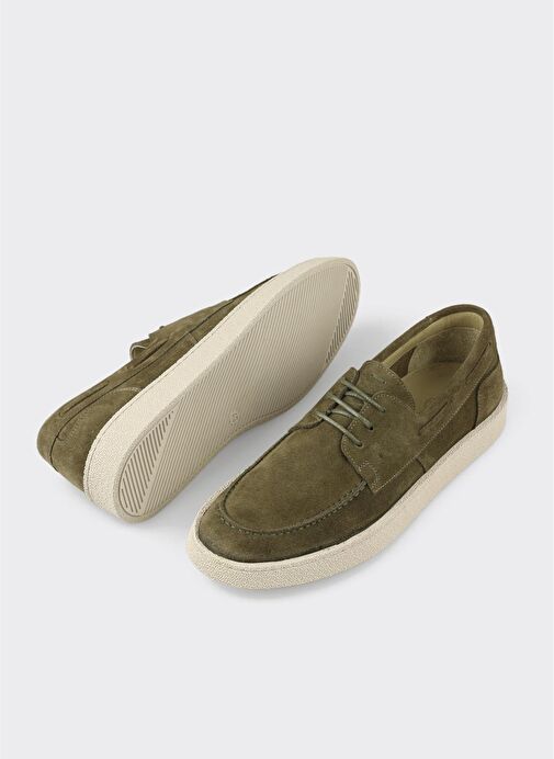 Yeşil Deri Erkek Günlük Ayakkabı - Görsel 4