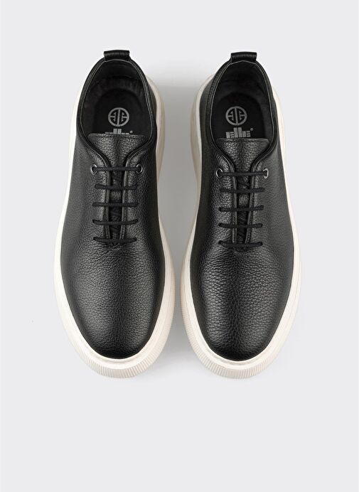Siyah Deri Erkek Günlük Ayakkabı - Görsel 5