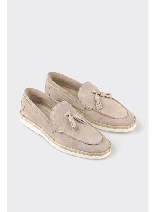 Bej Deri Erkek Günlük Ayakkabı - Görsel 3