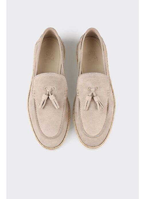 Bej Deri Erkek Günlük Ayakkabı - Görsel 5