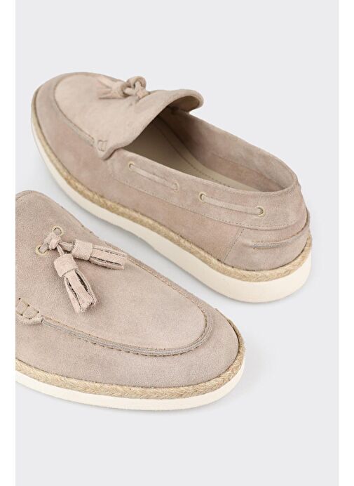 Bej Deri Erkek Günlük Ayakkabı - Görsel 6