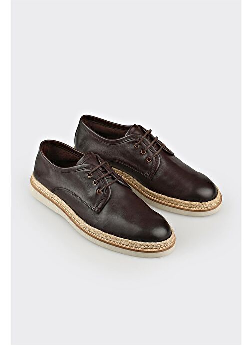 Elle Siyah Erkek Deri Günlük Ayakkabı SHILO - Görsel 3