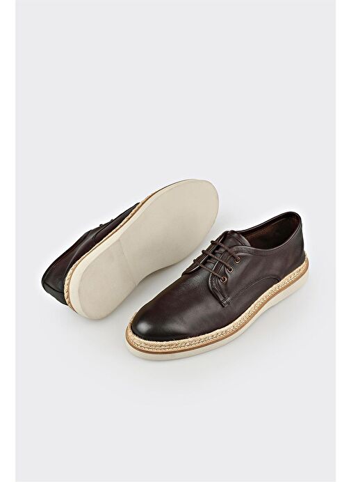 Elle Siyah Erkek Deri Günlük Ayakkabı SHILO - Görsel 4