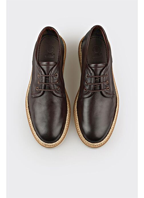 Elle Siyah Erkek Deri Günlük Ayakkabı SHILO - Görsel 5