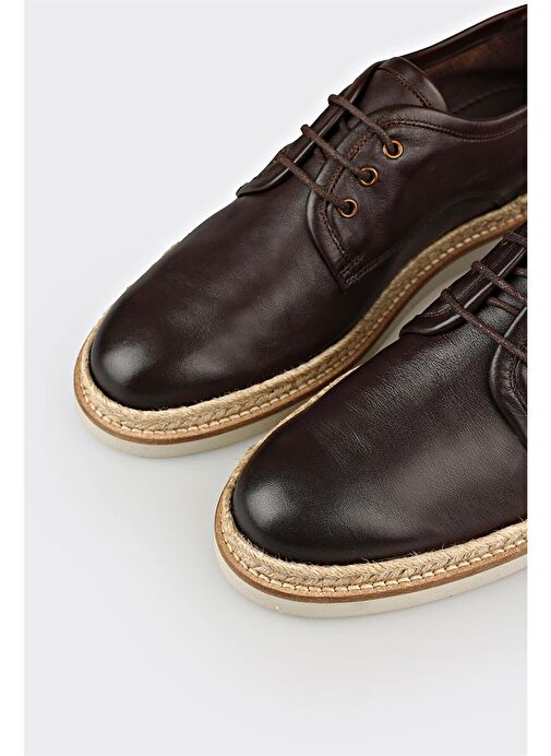 Elle Siyah Erkek Deri Günlük Ayakkabı SHILO - Görsel 6