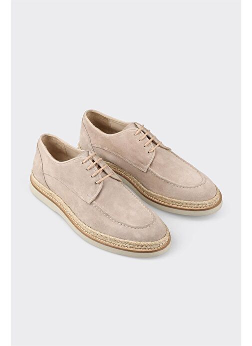 Bej Deri Erkek Günlük Ayakkabı - Görsel 3