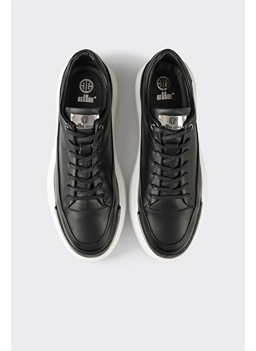 Siyah Deri Erkek Spor Ayakkabı - Görsel 5