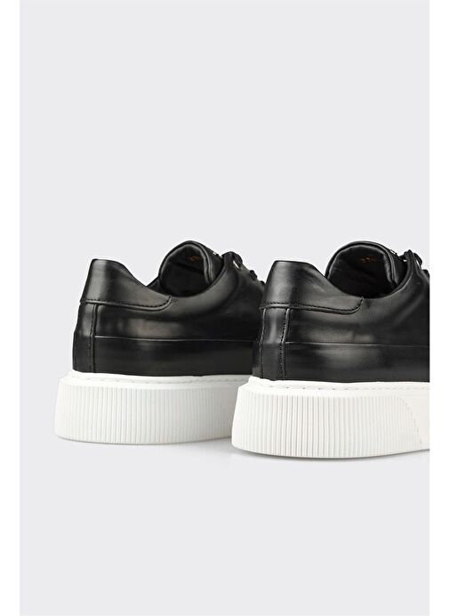 Siyah Deri Erkek Spor Ayakkabı - Görsel 6