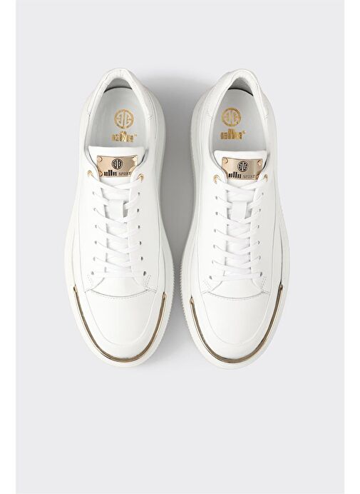 Beyaz Deri Erkek Spor Ayakkabı - Görsel 5