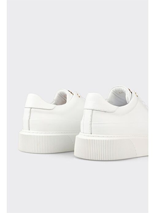 Beyaz Deri Erkek Spor Ayakkabı - Görsel 6