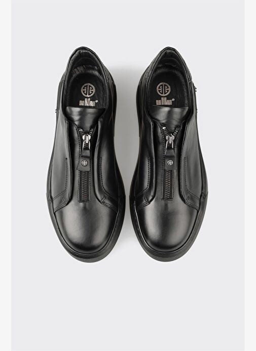 Siyah Deri Erkek Spor Ayakkabı - Görsel 9