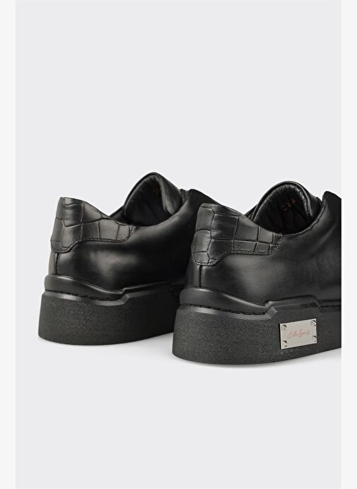 Siyah Deri Erkek Spor Ayakkabı - Görsel 11