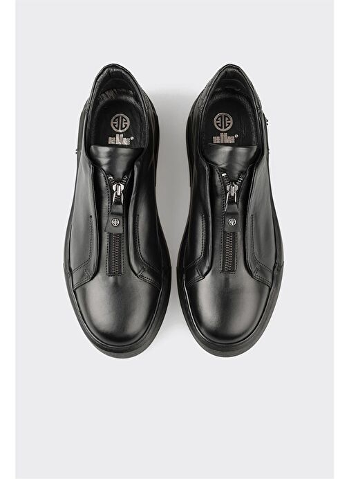 Siyah Deri Erkek Spor Ayakkabı - Görsel 8