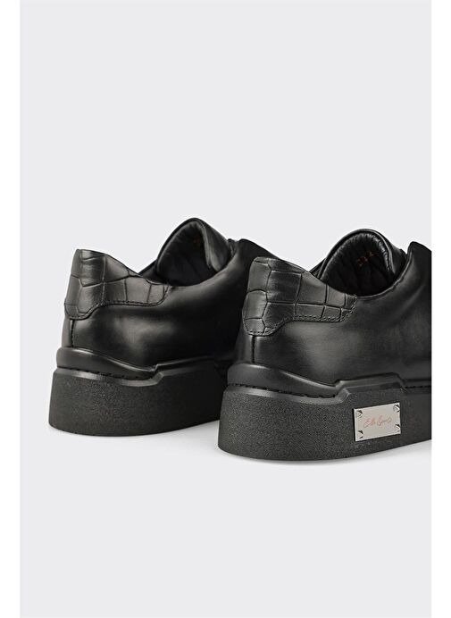 Siyah Deri Erkek Spor Ayakkabı - Görsel 10