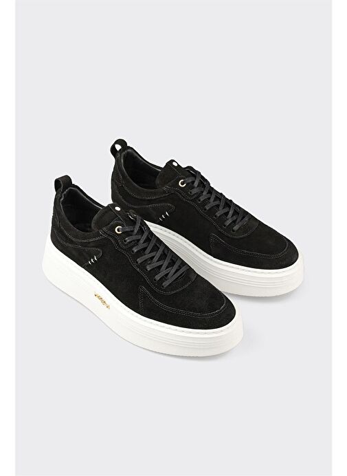 Siyah Deri Erkek Spor Ayakkabı - Görsel 3