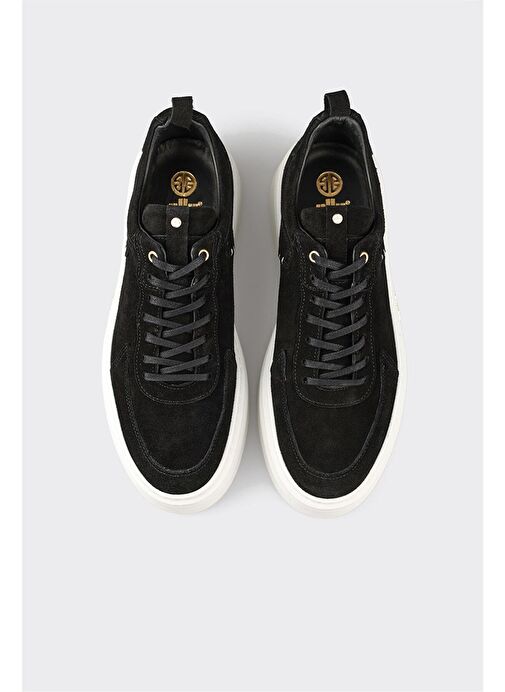 Siyah Deri Erkek Spor Ayakkabı - Görsel 5