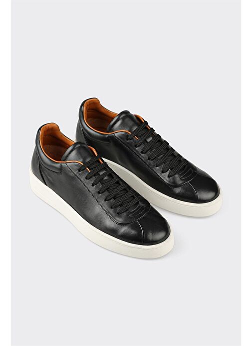 Siyah Deri Erkek Spor Ayakkabı - Görsel 3