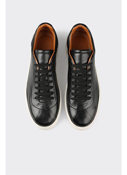 Siyah Deri Erkek Spor Ayakkabı - Görsel 5