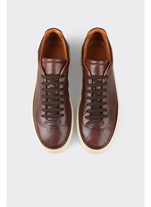 Kahve Deri Erkek Spor Ayakkabı - Görsel 5