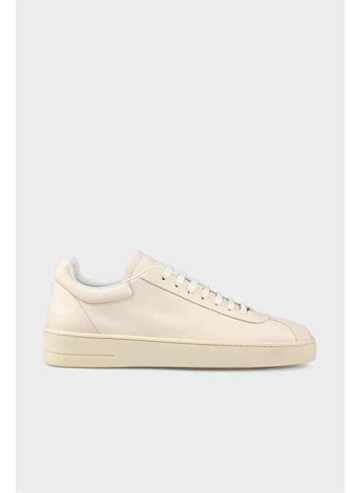 Ekru Deri Erkek Spor Ayakkabı - Görsel 2