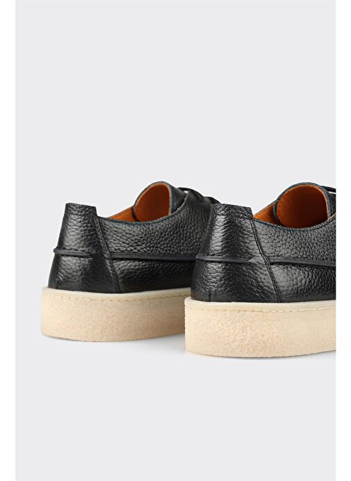 Siyah Deri Erkek Günlük Ayakkabı - Görsel 11