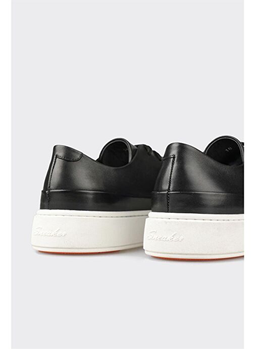 Siyah Deri Erkek Günlük Ayakkabı - Görsel 6