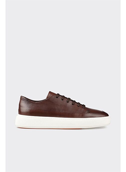 Kahve Deri Erkek Günlük Ayakkabı - Görsel 2