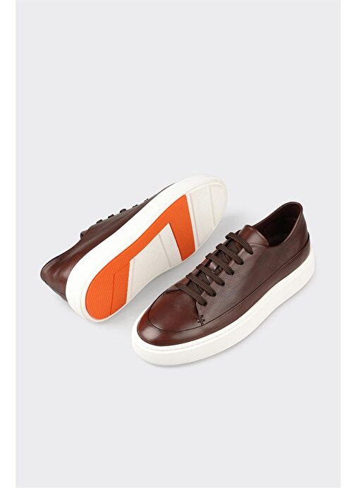 Kahve Deri Erkek Günlük Ayakkabı - Görsel 4