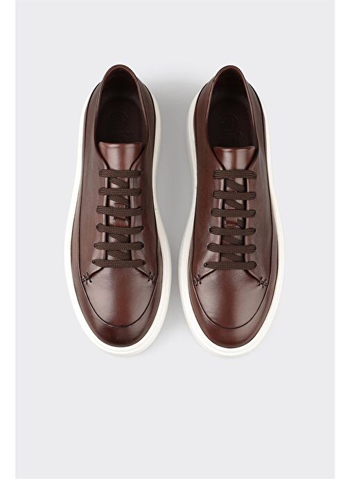 Kahve Deri Erkek Günlük Ayakkabı - Görsel 5