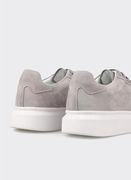 Gri Deri Erkek Spor Ayakkabı - Görsel 6