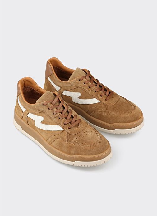 Taba Deri Kadın Spor Ayakkabı - Görsel 3