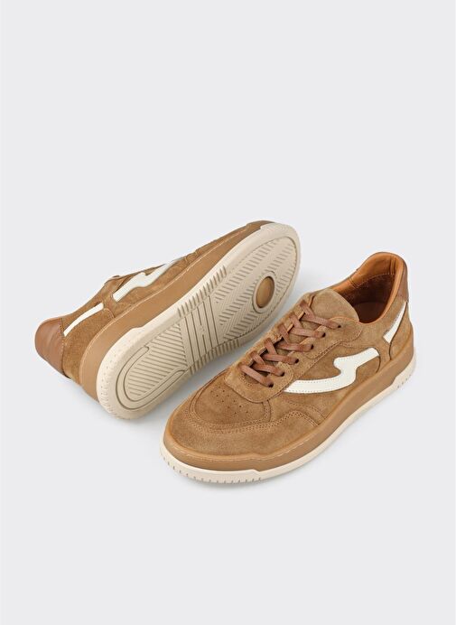 Taba Deri Kadın Spor Ayakkabı - Görsel 4