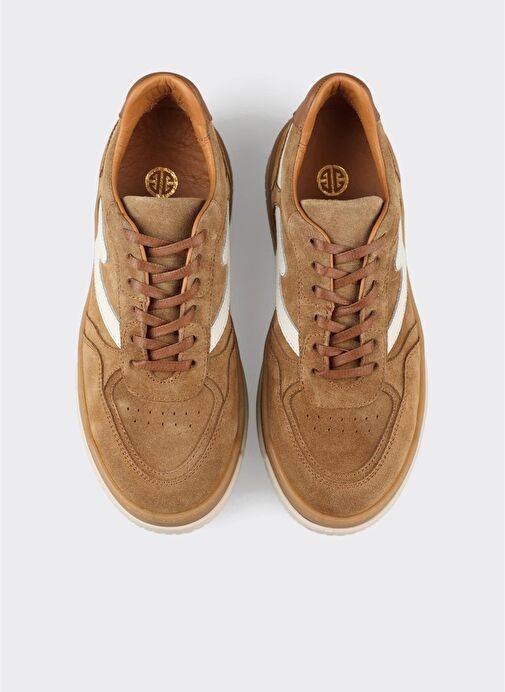 Taba Deri Kadın Spor Ayakkabı - Görsel 5