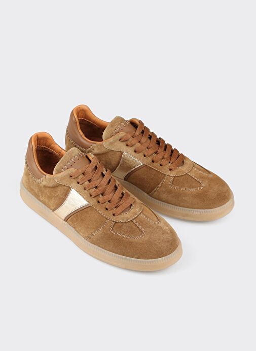 Taba Deri Kadın Spor Ayakkabı - Görsel 3