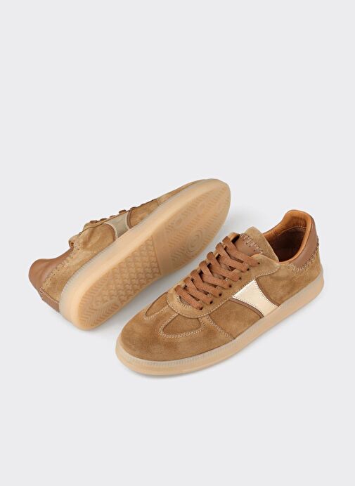 Taba Deri Kadın Spor Ayakkabı - Görsel 4