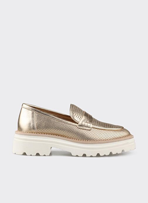 Gold Deri Kadın Günlük Ayakkabı - Görsel 2