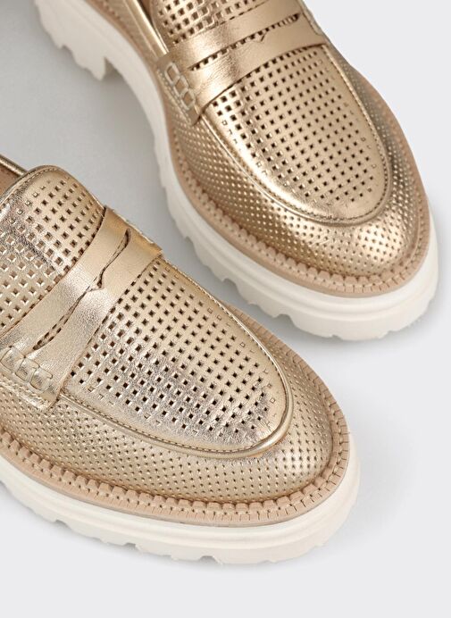 Gold Deri Kadın Günlük Ayakkabı - Görsel 5