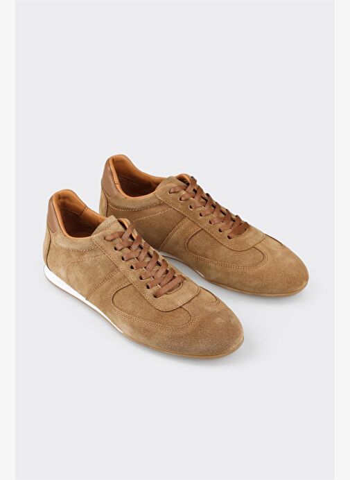 Taba Deri Kadın Spor Ayakkabı - Görsel 3