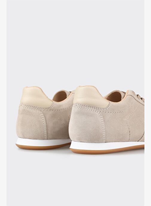 Bej Deri Kadın Spor Ayakkabı - Görsel 11