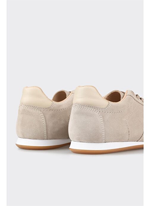 Bej Deri Kadın Spor Ayakkabı - Görsel 10