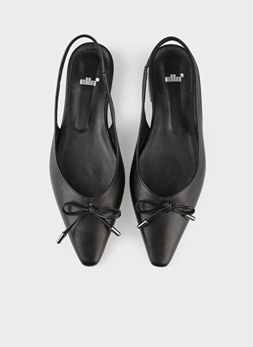 Siyah Deri Kadın Günlük Ayakkabı - Görsel 5